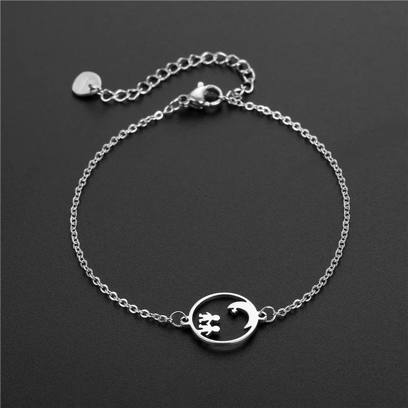 AA00313 New Stainless Steel Bracelets Fashion Luxury Adjustable Chain Bracelet for Women or Couples Jewelry Wholesale
