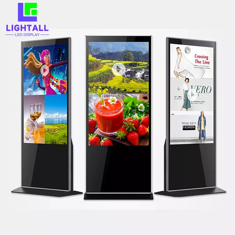 LCD Floorr Standing Kiosk Shopping Mall Advertising Display 55 Inch Indoor LCD Touch Screen HD Display  Floor Standing