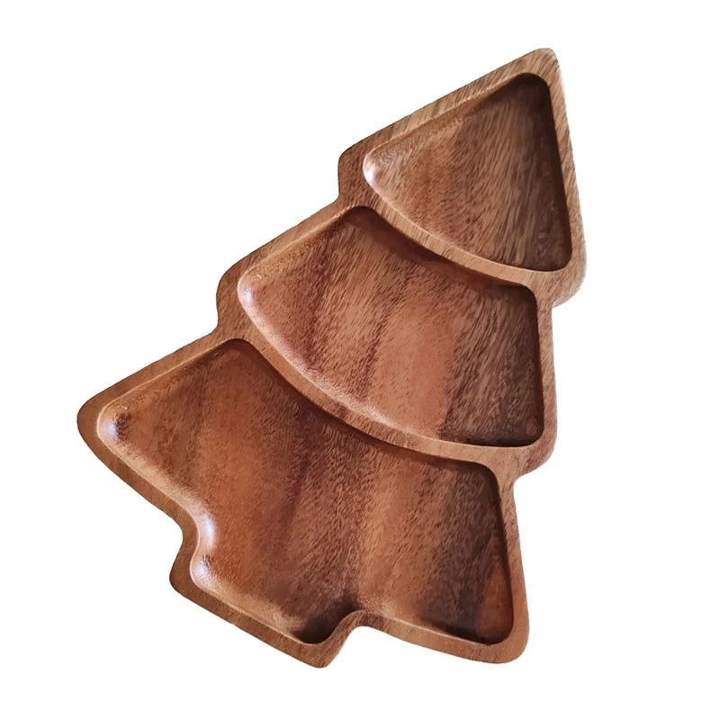 Christmas Tree Shape Wooden Tray Christmas Tree Shape Wooden Tray DIY Decoration Tray Wooden Storage Plate