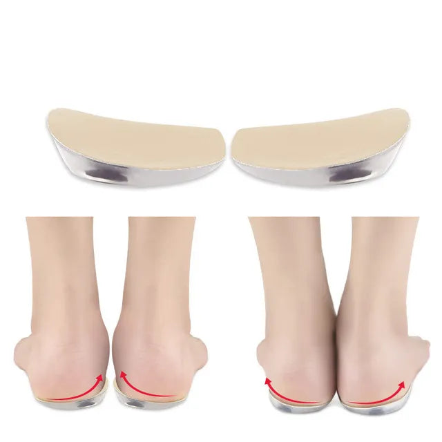 PU GEL Invisible PU Leather Magnetic Therapy O-leg X-leg Varus and Valgus Flat Foot Orthotic Heel Cushion Pad