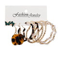 Trendy Gold Metal Earrings Set for Women Fashion Geometric Pearl Circle Drop Earrings 2023 Trend Set of Earrings Jewelry