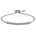 Sterling Silver Fine Jewelry Sublimation Moissanite Bracelets bar baguette Moissanite Adjustable Bracelet for Women