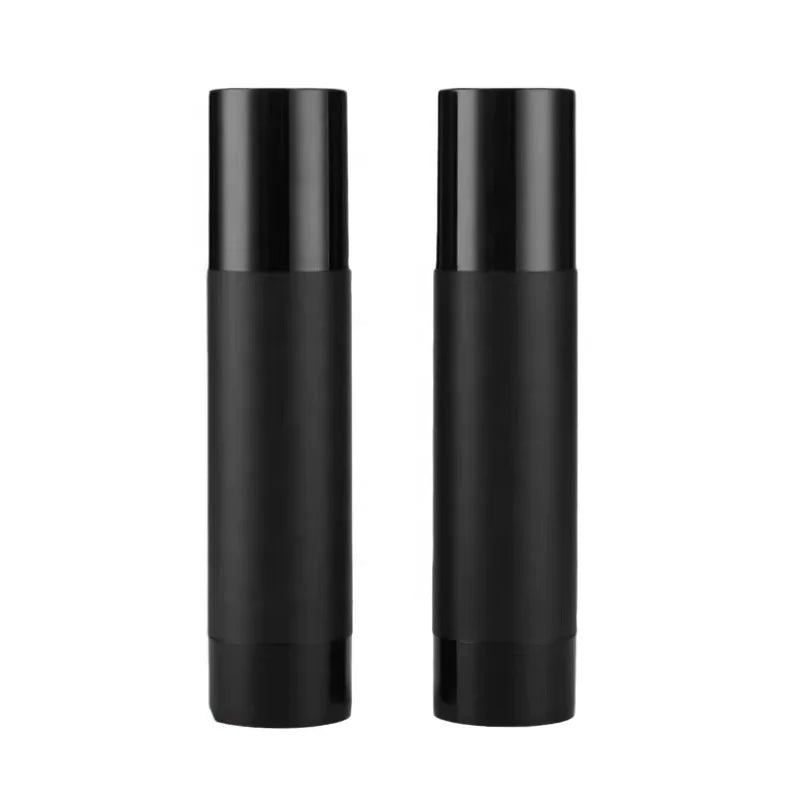 Wholesale Matte Frosted Plastic Cosmetic Packaging Bottles 50ml Black Airless Pump for False Eyelashes Wigs Shampoo; 15ml 30ml