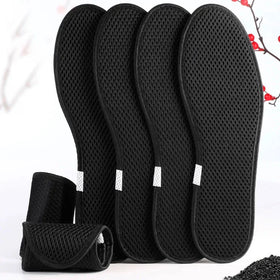 Odor Absorbing Activated Charcoal Shoe Insoles Healthy Bamboo Carbon Insoles Odor Stopper Cushion Insole for Shoe