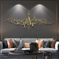 150x65cm Contemporary Metal Wall Art Luxury Living Room Decor Handicraft Light Hanging Customizable Wholesale Format Spring