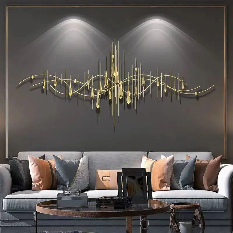 150x65cm Contemporary Metal Wall Art Luxury Living Room Decor Handicraft Light Hanging Customizable Wholesale Format Spring