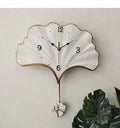 40CM Manufacturer White Feather Shaped Wall Clock with Pendulum  Timepiece Home Office Decor Gift Watch Dropshipping to Door DDP