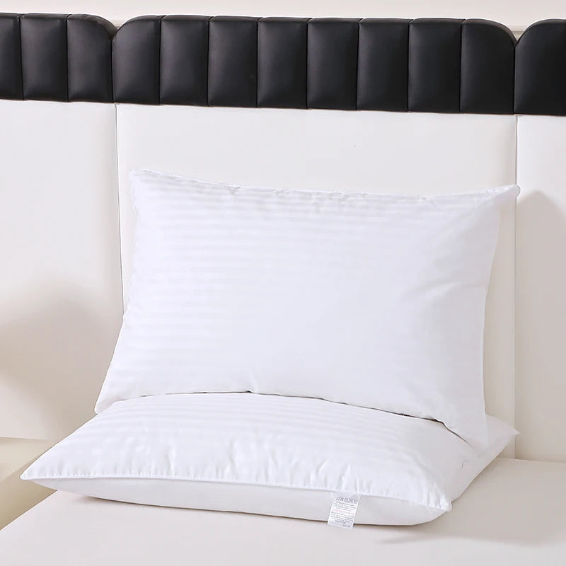1pc/2pcs/4pcs/6pcs White 10% Goose Down 90% Goose Feather 100% Cotton Flame-Retardant Functional Bed Sleeping Pillow for Sale
