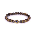 Hot Sales Tiger Eye Stone Men Women Gift Bracelets Buddha Beads   Palm Evil Eye Mala Bracelet
