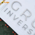Solid Metal Customized Silver Store Logo Signage Outdoor for Hotels