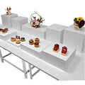 Modern Eco-Friendly White Acrylic Nesting Square Food Risers for Buffet Table Display
