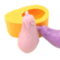 DIY Handmade Craft Eggplant Shape Food-Grade Silicone Eco-Friendly Reusable Soap Cake Candle Mold for Soap Making
