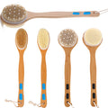Private Label Dry Skin Wooden Bath Brush Natural Bamboo Sisal Bristle Body Brush for Cellulite Exfoliating
