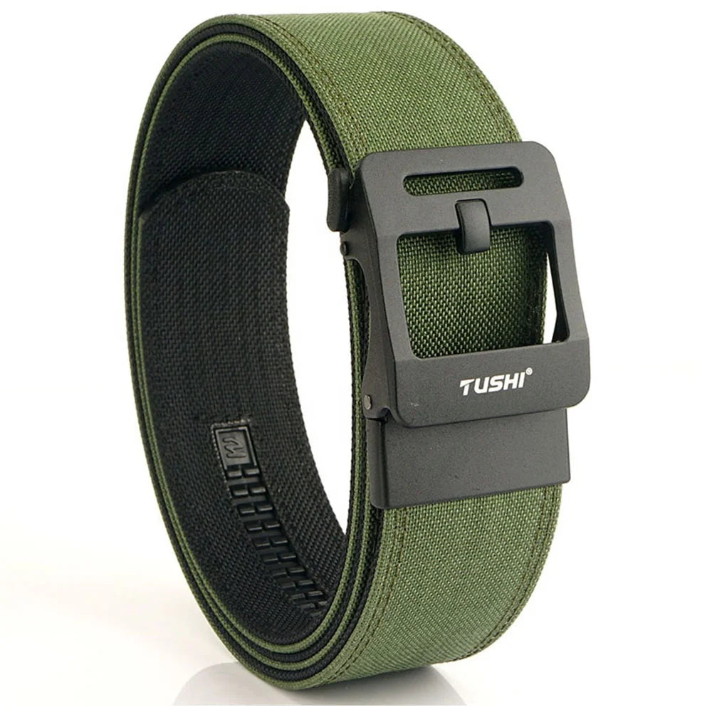 TUSHI Custom Heavy Duty Outdoor Tactical Belt Quick Release Security Pant Straps with Automatic Buckle Nylon Alloy Material
