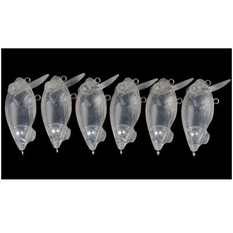 Lure Blanks 5.2cm 5.5g Crankbaits Unpainted Swimbait Blank Body Clear Hard Baits Unpainted Fishing Lures