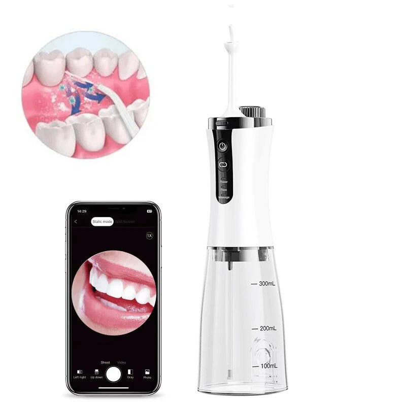 Water Flosser Teeth Cleaning Portable Wifi Visual Camera Intelligent Water Flosser Oral Cleaner Dental Irrigator Travel Compact