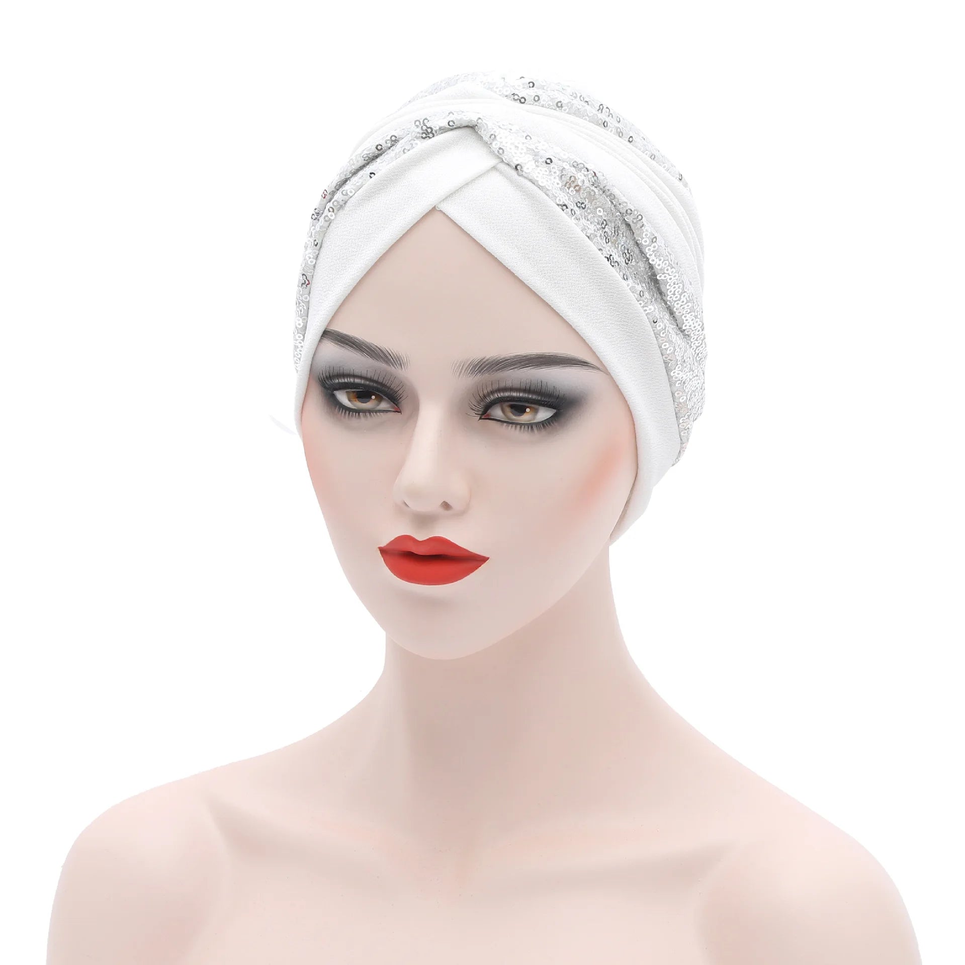 2025  New Middle East African Countries Hijab Sequins Watermelon Cap African Bag Head Cap Muslim Cap