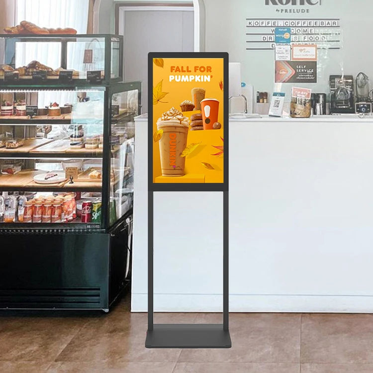 21.5 Inch Indoor Advertising Player Video Floor Stand Lcd Portable Screen Digital Poster Advertising Display