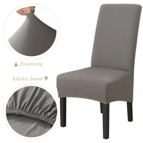 Spandex/Nylon Fitted Chair Cover Home Dining Wedding Event Banquet Universal Fit Washable Durable Eco-Friendly Slipcovers