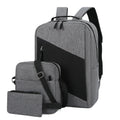 Wholesale Custom Logo 3 Pieces Set Large Capacity Anti-Theft Fashion Laptop Backpack USB Charging Interface Men School Bag