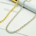 3mm Rolo Belcher 925 Silver Chain for Jewelry Making Gold Plated Roll for Men Jewelry Women OEM Necklace