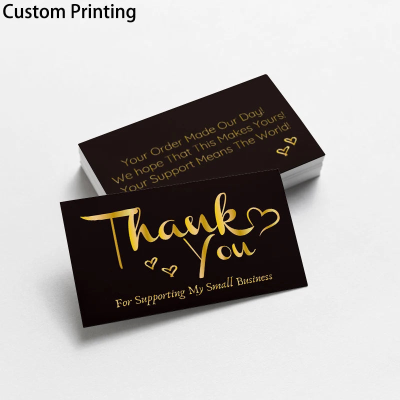 Wholesale Luxury Wedding Gift Packaging Black Matte Glossy Business Cards Offset Cardboard Corrugated Board Thank You Cards