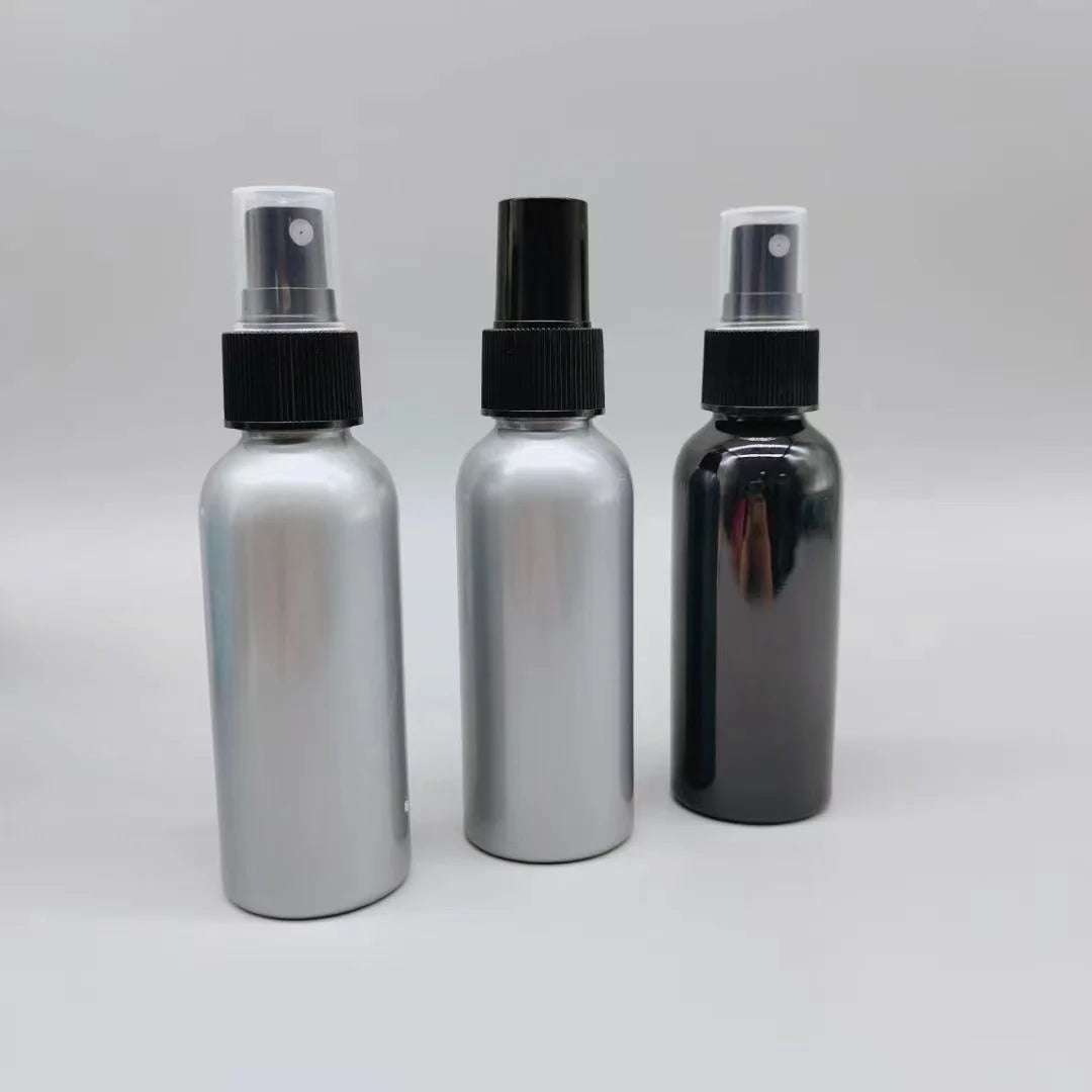 Manufacturer 80ml PET Frosted Silver Pump Sprayer Bottles for Essential Oils Shampoo Lotion Liquid Setting Spray