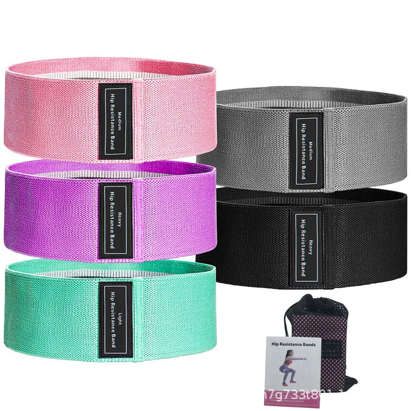 Custom Logo 3 Packs Stretch Yoga Sports Exercise Fabric Resistance Booty Yoga Hip Bands