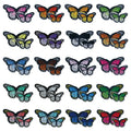 Yiwu Wintop Bulk Stock Wholesale Price Two Size Iron on Embroidery butterfly Patches for Lady Dress