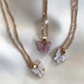 New Arrival Trendy Butterfly Gold Chain Charm Colorful Pendant Necklace Butterfly Choker Pendant Necklace for Women