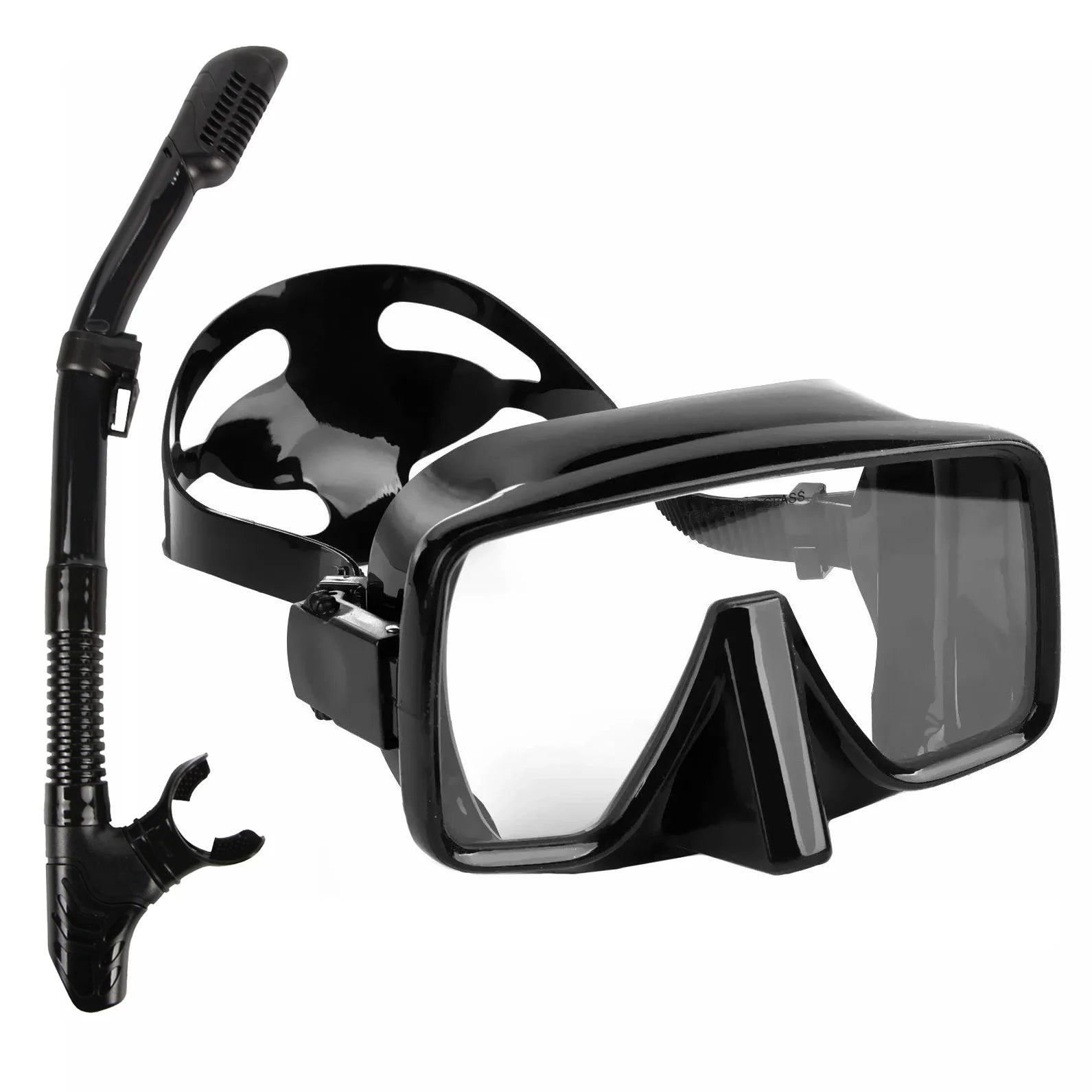 Frame Less Free Diving Snorkel Set Adult Scuba Diving Mask Tempered Glass Goggles Snorkel Kits Diving Mask