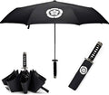 Chinese Umbrella Supplier Custom Foldable Samurai Umbrella Minimalist Iron Tube Metal Frame Rain Black Samurai Sword I Umbrella