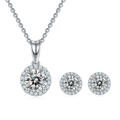 New Trend Necklace Moissanite GRA Certificate Earrings Ear Studs Jewelry Sets for Ladies Gift