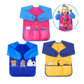 Cute Style Children's Disposable PVC Waterproof Sleeved Apron with Multiple Pockets Eco-Friendly for Daily Cleaning