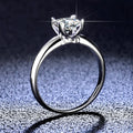 Wholesale Factory Price Moissanite Rings S925 Sterling Silver D VVS Moissanite Diamonds 1ct Wedding Ring for Women Jewelry