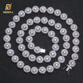 NUOYA Bling T Square Mixed Inlay Diamond Necklace Women Hip Hop Jewelry Gold Plated 5A Cubic Zirconia Cluster Tennis Chain