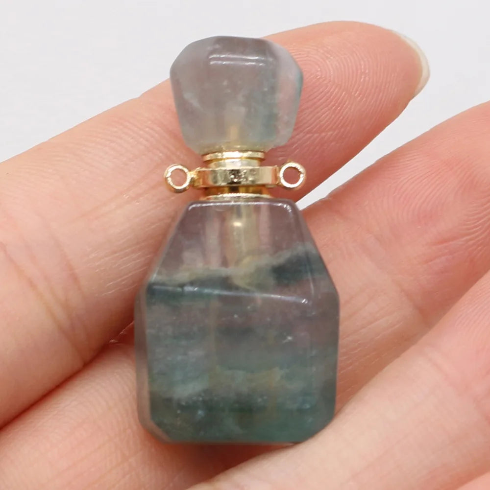 Hongzhuo Fluorite Necklace Diffuser Perfume Bottle Pendant Gift for Girls