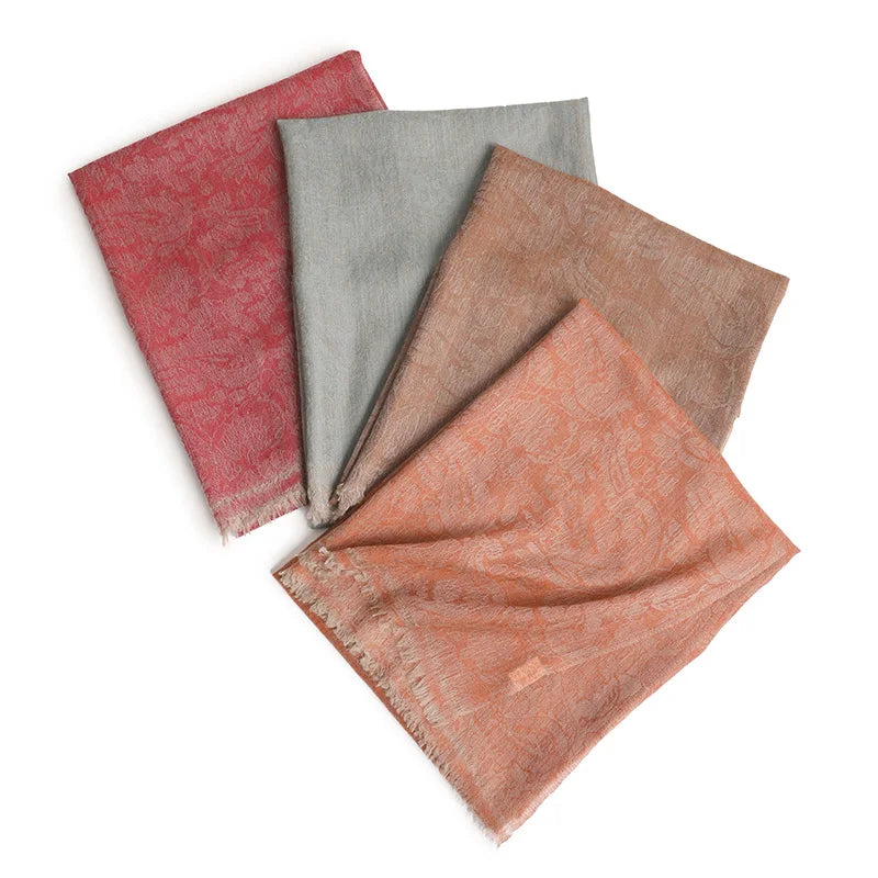 Custom Cashmere Women Scarf Tassel Designer Luxury Winter Jacquard Wool Pashmina Scarves & Shawls Psyg