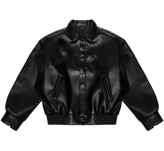 Casual Plus Size Men's Jackets PU Leather Zip up Jacket Coat Man Oem Design High Quality Custom Windbreaker Jacket for Men