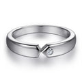 Silver Jewelry Iced Out Ring Non Fading Rhodium Plated 925 Sterling Silver Eternity Engagement Rings