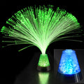 LED Optical Fiber Christmas Star Light with Crystals Base Plastic Indoor/Outdoor Night Light