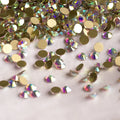 Crystal  AB  Various Sizes  Flatback Crystals  Rhinestones  Glass Rhinestone Strass Non Hotfix  Stone for Wedding Dresses