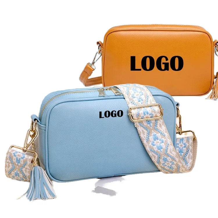 Women's Bohemian Style Vintage Design Pure Color Shoulder Bag Small Square Multi-Purpose Bag Waterproof Camera Bag