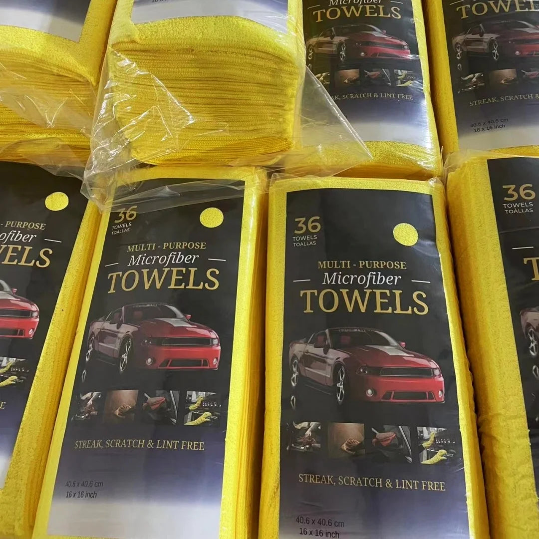 Car Microfiber Towel Microfiber Cleaning Towel Custom logo Quick Drying Cloths Household Cleaning Towels