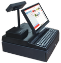 14 Inch Touch Screen Android POS Terminal Cashier Machine Cash Register With LED8 Keyboard 80mm Printer Cashbox for Retail Shop