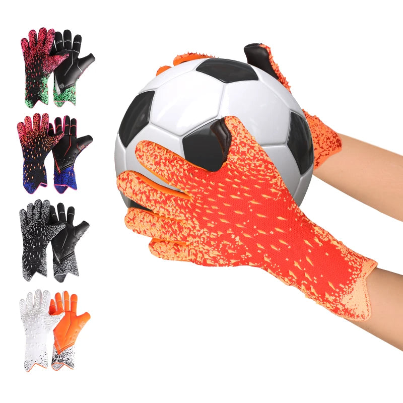 6038#Strong Grip for Soccer Goalie Goalkeeper Gloves Youth and Adult Soccer Gloves
