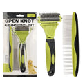 Factory Wholesale Custom Logo 2 in 1 Cat Hair Comb Dog Pet Grooming Comb Set