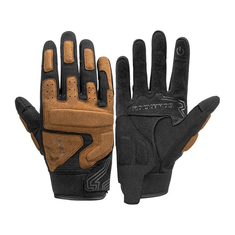 Wholesale ROCKBROS Motorcycle Racing Gloves Men Women Breathable Non-slip Long Touch Screen Windproof Nylon PU Autumn/Winter