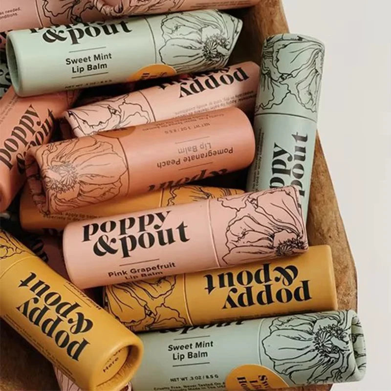 Eco-Friendly 0.2 Oz Biodegradable White Kraft Cardboard Plastic-Coated Packaging Deodorant Push-up Paper Tube Perfume Cosmetics