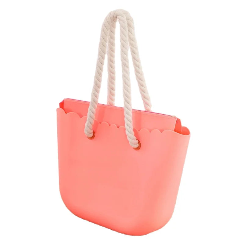 Colorful Ocean Swimming Trip Simply Silicone Beach Bag Tpe Beach Bag Eva Tote Bag